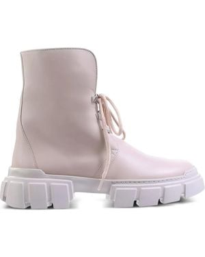 Högl Winter Chunky Sole Lace-Up Combat Boots - Grey