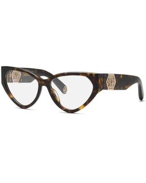 Philipp Plein Tortoiseshell-Effect Cat-Eye Glasses - Black