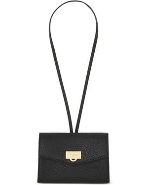 Ferragamo Kartenetui-Anhänger Aus Leder - Schwarz