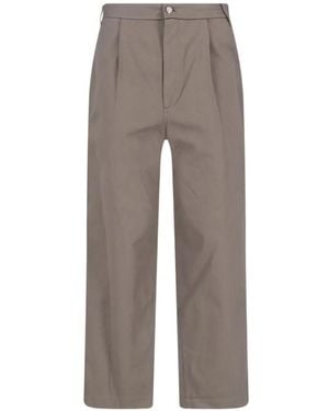 Low Classic Straight-Leg Pants - Gray