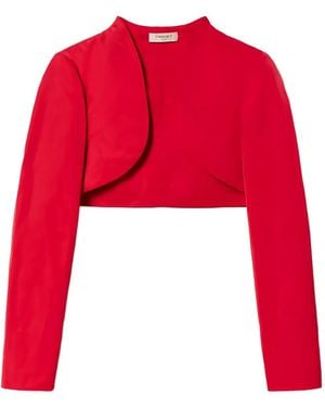 Twinset Asymmetrical Cropped Jacket - レッド