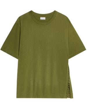 Dries Van Noten ボタンディテール Tシャツ - グリーン