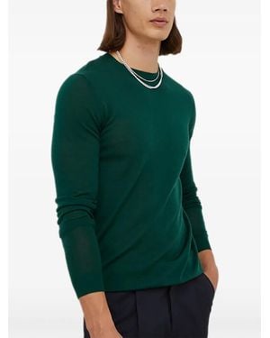 Bruuns Bazaar Round-Neck Wool Sweater - Green