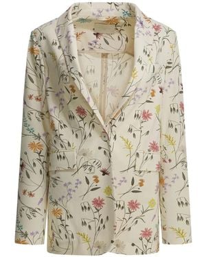Circolo 1901 Wildflower Single-Breasted Blazer - White