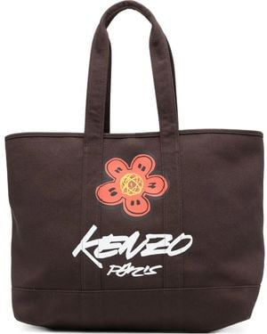 KENZO X Futura 2000 Large Flower-Print Tote Bag - Schwarz