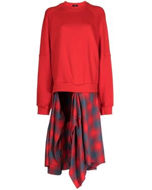 Goen.J Layered Shirt-Panel Sweatshirt