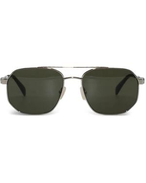 McQueen スカル ジオメトリック サングラス - グリーン