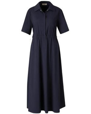 Herno Drawstring-Waist Shirt Dress - Blue