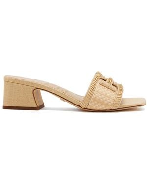 Sam Edelman Waylon Woven Heeled Sandals - Natural