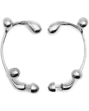 Hugo Kreit Serti Sphere-Detail Earrings - White