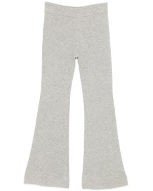 Bompard Ribbed Flared Pants - Gray