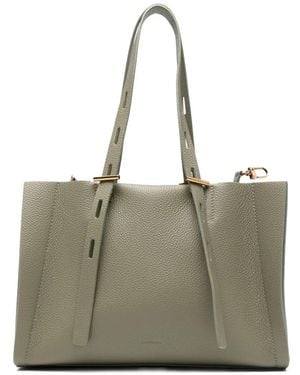 MINOBOSSI Paulina Leather Tote Bag - Natural