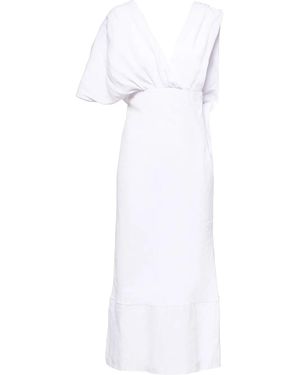 Miu Miu V-Neck Dress - White