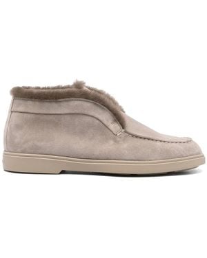 Santoni Suede Boots - Brown