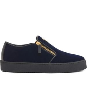 Giuseppe Zanotti Gz-kobe Slip-On-Sneakers mit Signatur - Blau