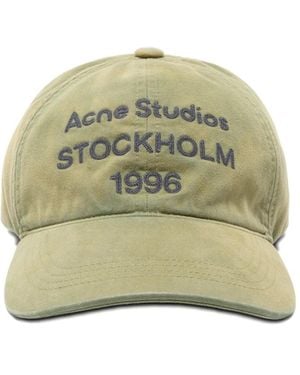 Acne Studios Logo Baseball Cap - Natural