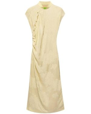 Shanghai Tang Robe Qipao À Motif En Jacquard - White