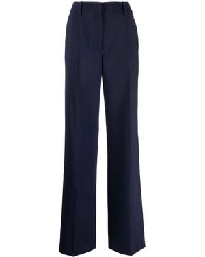 Off-White c/o Virgil Abloh Wide-Leg Virgin-Wool-Blend Trousers - Blue