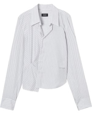 we11done Chemise À Rayures - White