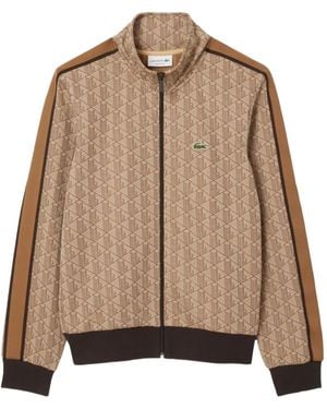 Lacoste Paris Jacquard Striped Track Jacket - Brown