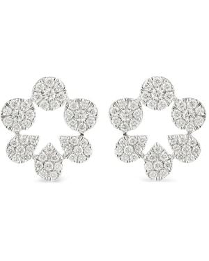 Dana Rebecca Pendientes Taylor Beth En Oro Blanco De 14 Ct Con Diamantes