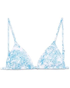 Sundek Bikinitop Met Bloemenprint - Blauw