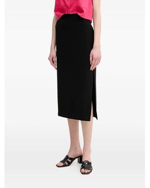 MARC AUREL Side Slit Skirt - Black