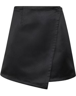 Co. Asymmetric Wrap Skirt - Black