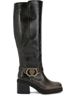 Kurt Geiger Embellished Block-Heel Boots - Black