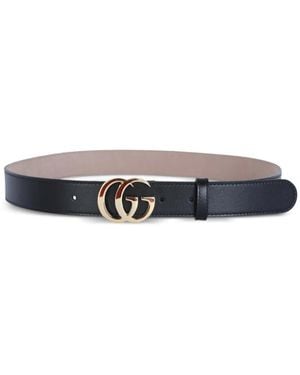 Gucci Gürtel Mit Gg-Schnalle - Weiß