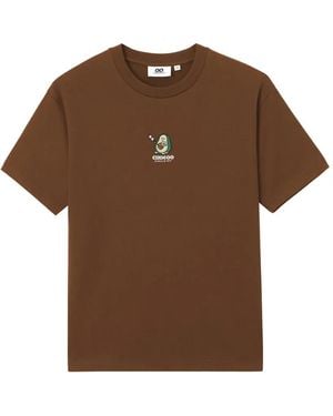 Chocoolate Abacate Print T-Shirt - Brown