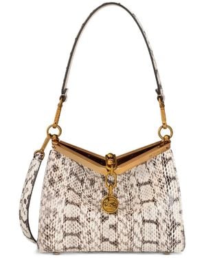 Etro Small Elaphe Leather Vela Bag - White