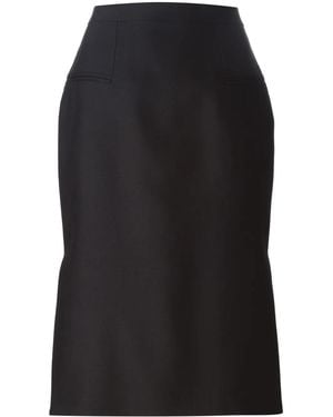 McQueen Falda Tubo Acampanada - Negro