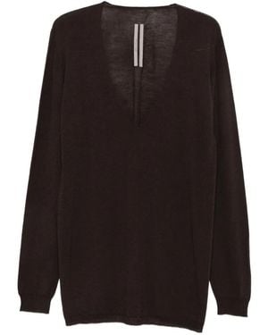 Rick Owens Pullover Mit V-Ausschnitt - Schwarz