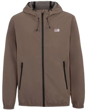 MC2 Saint Barth Hooded Zip-Front Jacket - Brown