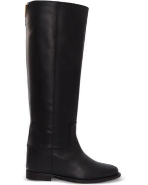 Via Roma 15 Logo Detail Boots - Black