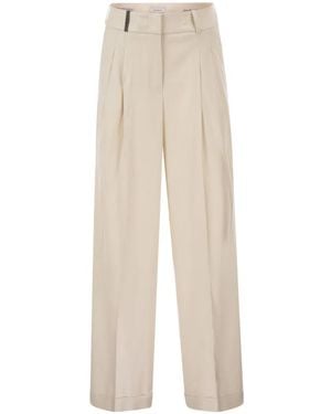 Peserico Pleated Trousers - White