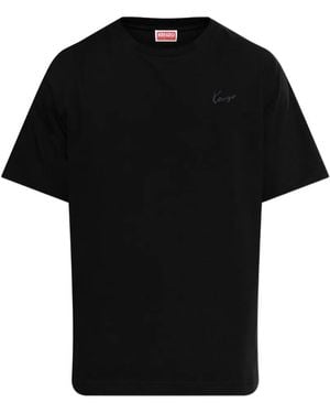 KENZO Logo-Embroidered T-Shirt - Black