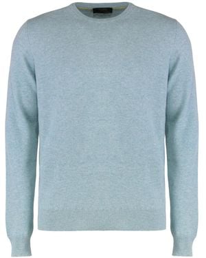 Moorer Long-Sleeve Crew-Neck Jumper - Blue