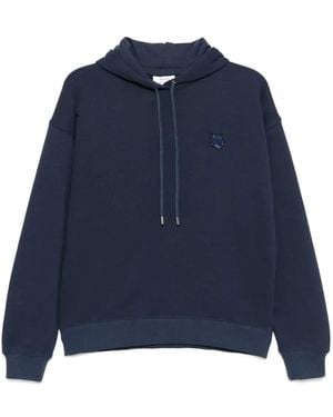 Maison Kitsuné Bold Fox Head Patch Hoodie - Blue