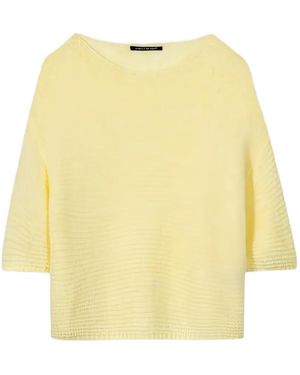 Luisa Cerano Short-Sleeved Wool Sweater - Yellow