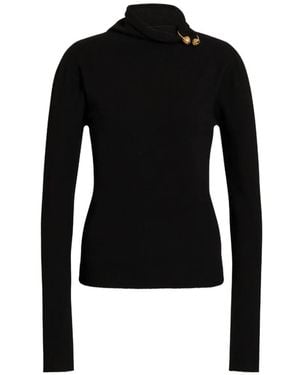 Alberta Ferretti Verzierter Rollkragenpullover - Schwarz
