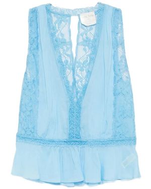 forte_forte Top Con Inserti - Blu