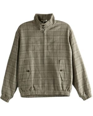 AURALEE Check Zipped Jacket - Green