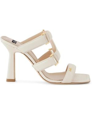 Elisabetta Franchi Logo-Detail Strap Sandals - White