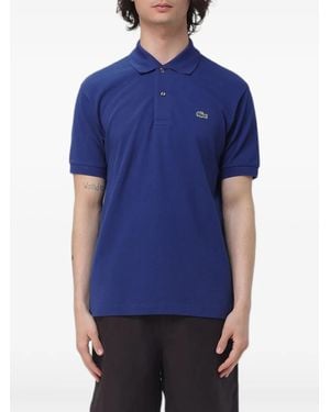 Lacoste Logo-Patch Piqué Polo Shirt - Blue