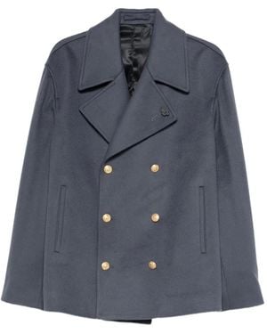 Lardini Double-Breasted Coat - Blue
