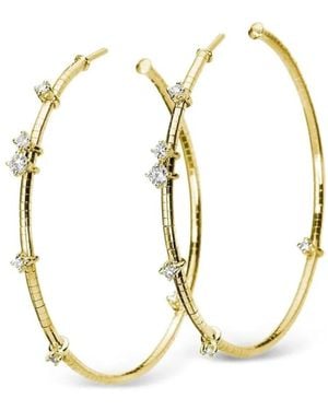 Mattia Cielo 18K Rugiada Diamonds Hoop Earrings - Metallic