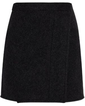 Lemaire ラップ ミニスカート - ブラック
