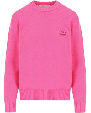 Giada Benincasa Kaschmirpullover mit Herzstickerei - Pink